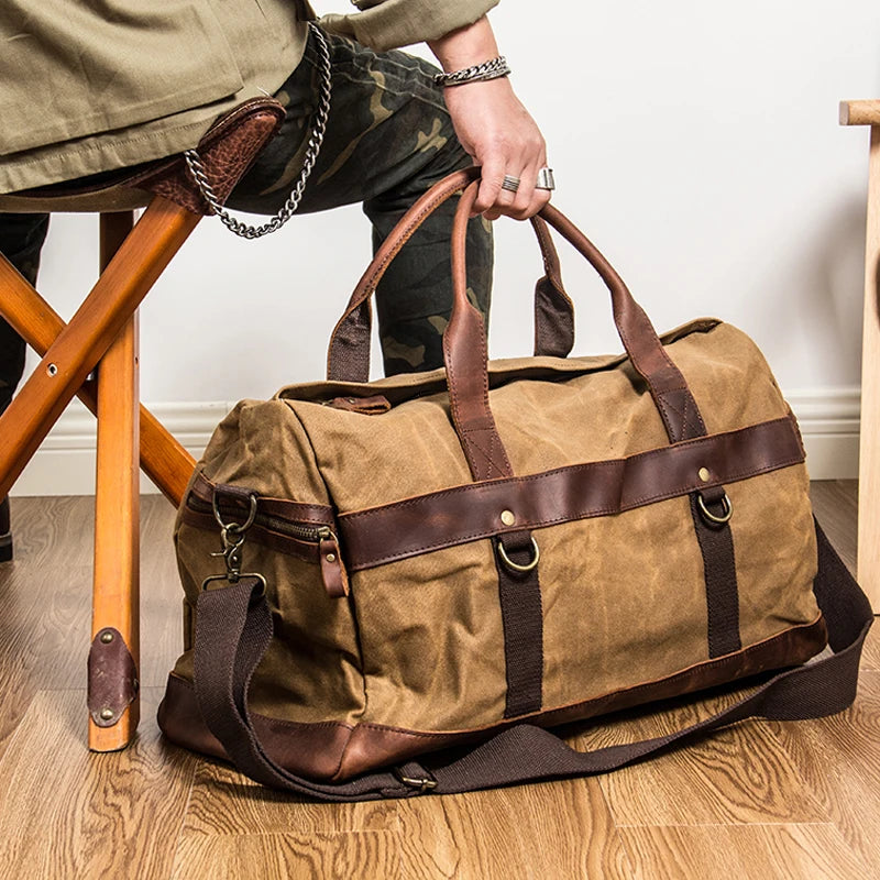 Waxed Canvas Duffle Bag